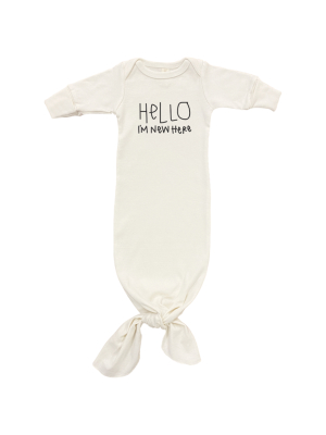 Tenth & Pine Organic Hello I'm New Gown - Black