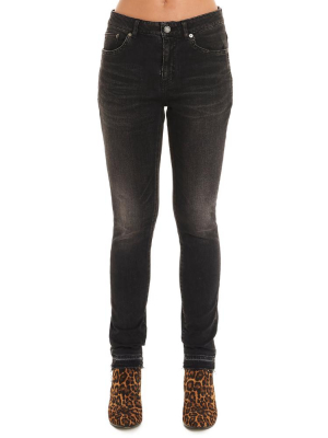 Saint Laurent Skinny Frayed Edge Jeans