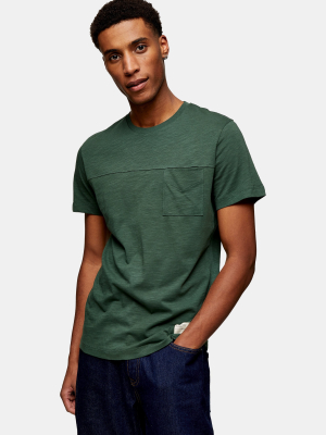 Selected Homme Green Pocket T-shirt