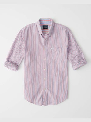 Seersucker Icon Button-up Shirt