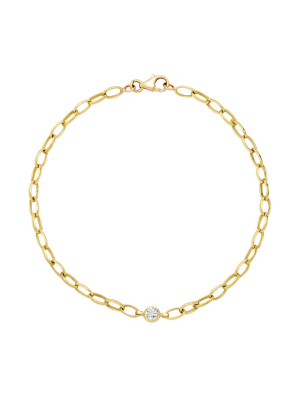 Small Edith Link Diamond Bracelet