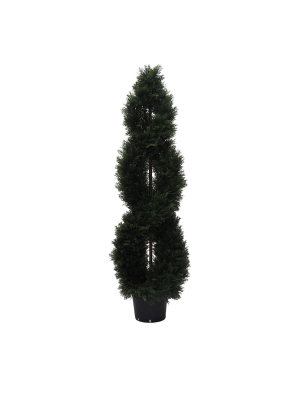 Artificial Cedar Double Spiral (uv) - Vickerman