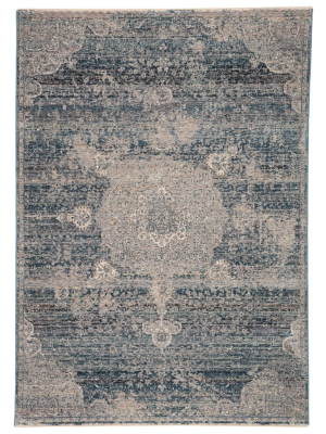 Jaipur Living Tolani Medallion Blue/ Gray Area Rug (9'3"x13'3")