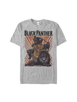 Men's Marvel Black Panther Geometric Jungle Cats T-shirt