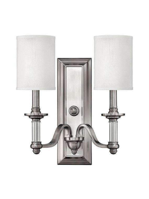 Sussex Two Light Sconce Brushed Nickel