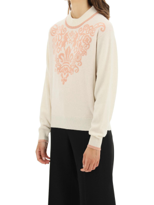 See By Chloé Fleur De Lis Motif Jacquard Jumper