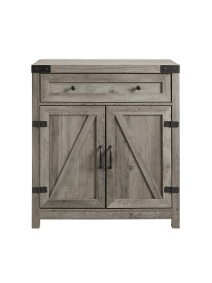 30" Farmhouse Barn Door Accent Cabinet - Saracina Home