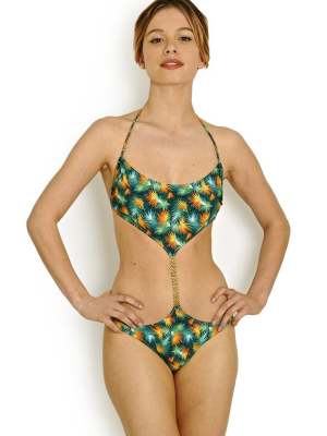 Tatiana Green Palm Swimsuit