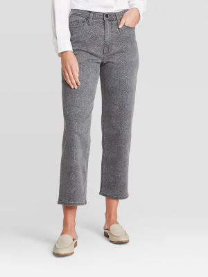 Women's High-rise Vintage Straight Fit Jeans - Universal Thread™ Dark Gray