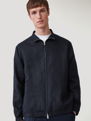 High-neck Hemp Jacket