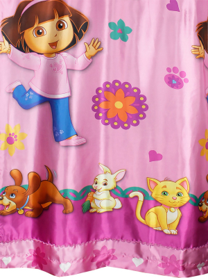 1pc Long Drapery Panel Doras Pets Satin Window Curtain Panel - Dora The Explorer..