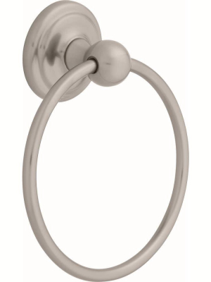 Franklin Brass 127722 6 3/8" Diameter Contemporary Towel Ring - Satin Nickel