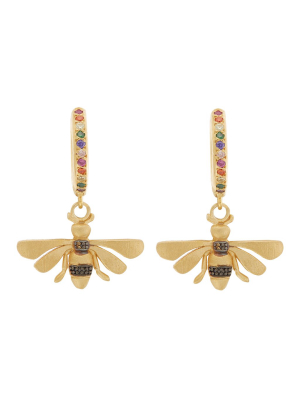 Rainbow Bee Midi Hoops