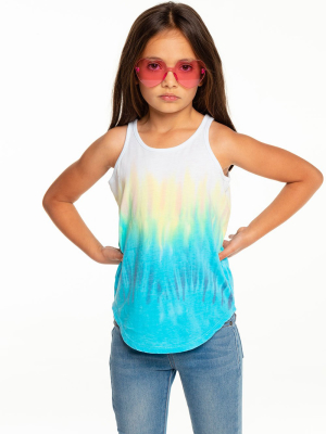 Girls Recycled Vintage Jersey Scoop Back Shirttail Tank