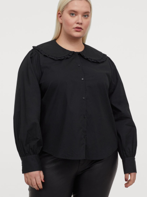 H&m+ Large-collared Blouse