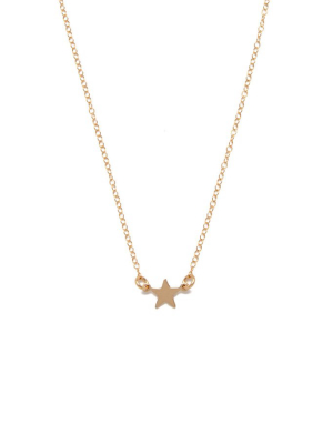 Aviva Star Charm Necklace - Gold