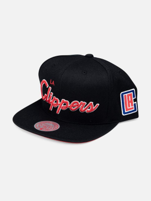 Mitchell & Ness Nba Los Angeles Clippers Foundation Script Snapback