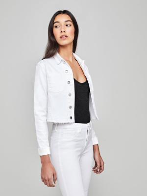 L'agence Janelle Slim Raw Jacket Blanc