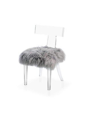 Tristan Klismos Sheepskin Chair