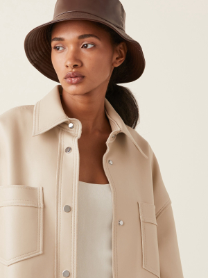 Lotti Faux Leather Bucket Hat