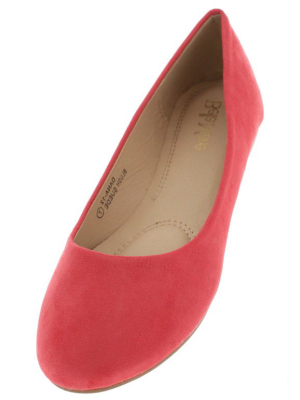 Dana12 Blush Faux Suede Flat