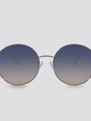 Women's Round Metal Sunglasses - Wild Fable™ Silver