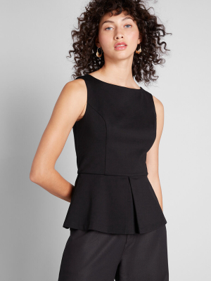 One For The Books Peplum Top