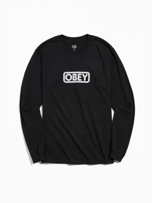 Obey Chrome Icon Long Sleeve Tee