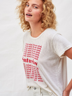 Sundry Saturday Vintage Tee Vanilla