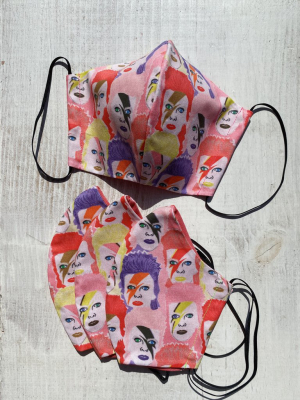 Reversible Cloth Face Mask: Ziggy Stardust Pastel Pop