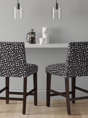 26" Counter Height Barstool Abstract Black/white Dot - Project 62™