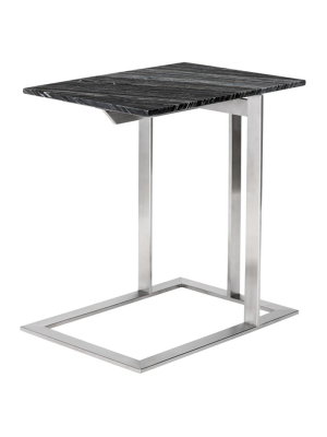 Nuevo Dell Side Table - Black Wood Vein