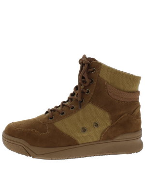 Classic2 Tan Canvas Lace Up Sneaker Boot