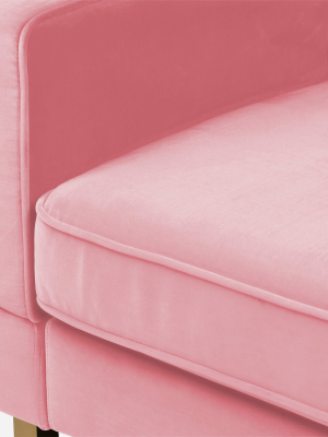 Albany Velvet Armchair (blush Pink)