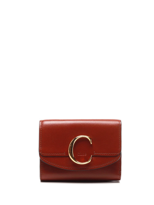 Chloé C Plaque Tri-fold Wallet