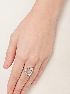 Baguette Circle Ring W-d