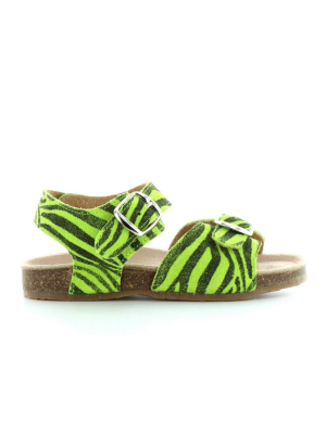 Pepe Animal Print Buckle Sandals