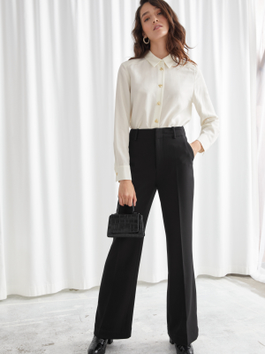 Wide Leg Tailored Trousers