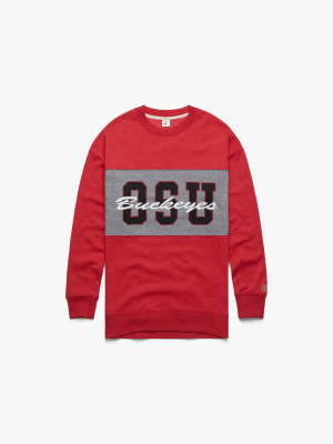 Women's Osu Buckeyes Stripe Crewneck