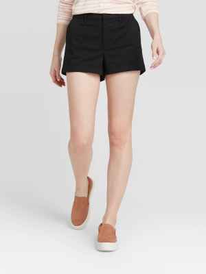 Women's High-rise Regular Fit 3" Chino Shorts - A New Day™