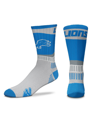 Nfl Detroit Lions Fan Crew Socks - L