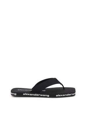 Alexander Wang Logo Printed Flip Flops