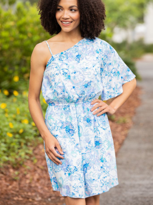 Just In My Dreams Blue Floral Dress