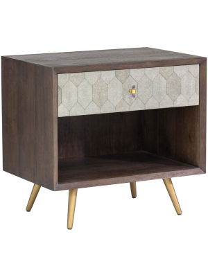 Aniston Nightstand, Dark Mango