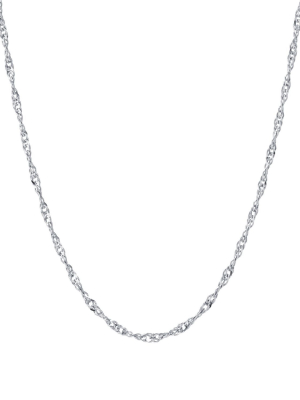 Sterling Silver 30" Twist Chain Necklace