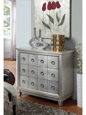 Cosmopolitan Modern 3 Drawer Chest Silver - Treasure Trove Accents