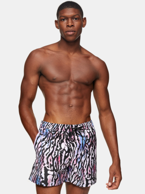 Bright Animal Print Swim Shorts