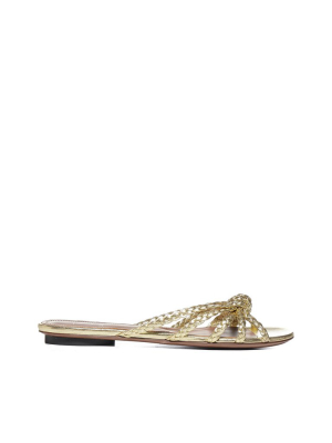 L'autre Chose Knot Detail Flat Sandals