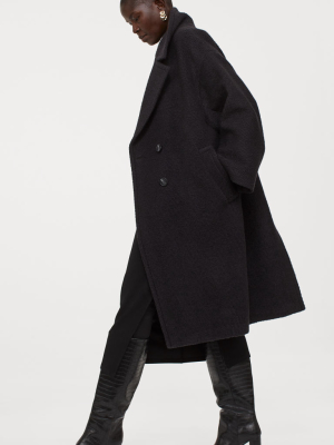 Wool-blend Twill Coat