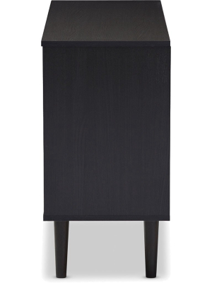 Austin Sideboard Cabinet Black/walnut